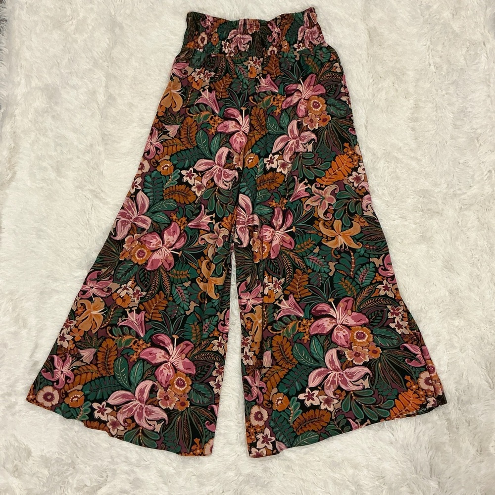 Vince Camuto | Floral Wide Leg Challis Pants size Small NWT - Picture 2 of 12